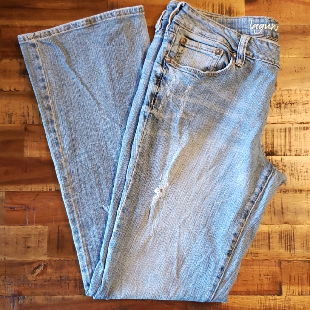 Bull Head jeans bootcut style destressed